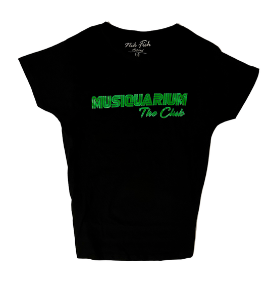 MUSIQUARIUM The Club - LIMITED EDITON T-SHIRT FLURO GREEN (WOMENS)