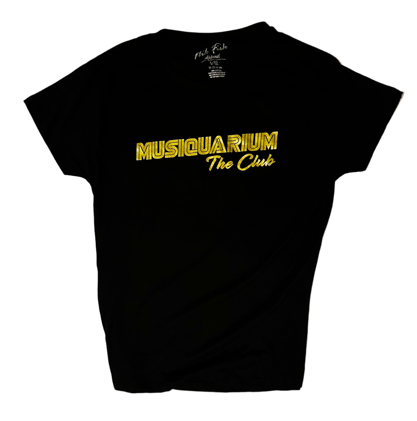 MUSIQUARIUM The Club - LIMITED EDITON T-SHIRT METALLIC GOLD (WOMENS)