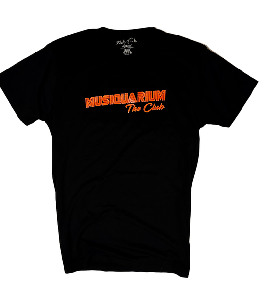 MUSIQUARIUM The Club - LIMITED EDITON T-SHIRT FLURO ORANGE (MENS)