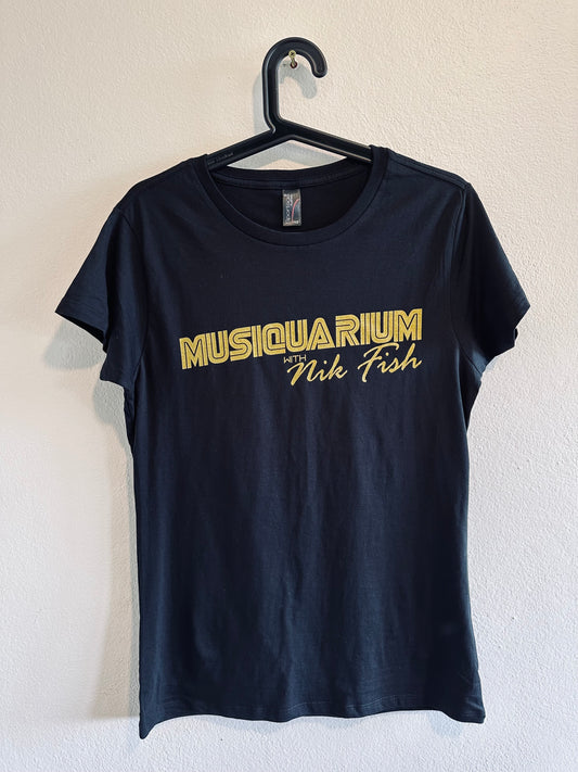 MUSIQUARIUM WITH NIK FISH  ‘24 KARAT GOLD’ LIMITED EDITION T-SHIRT (WOMENS)